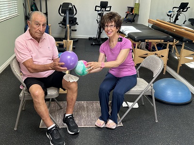 Hand/Eye Coordination Exercise Using a Ball