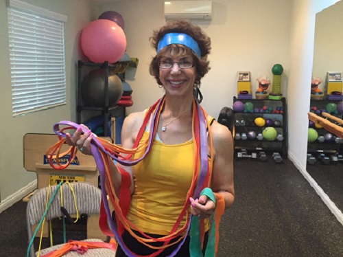 Lori Michiel and Resistance Bands